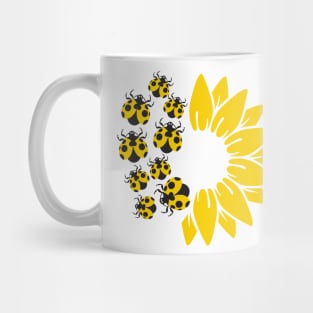 Ladybug And Flower Lover Design Mug